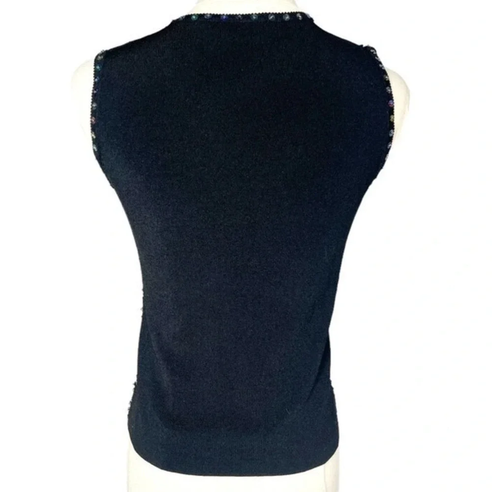 Joseph A Vintage 90s Multicolor Sequin Tank‎ Top Size Small - Picture 6 of 12